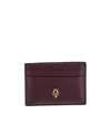 Alexander Mcqueen Skull-motif Leather Cardholder In Red