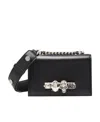 Alexander Mcqueen Mini Jewelled Satchel Bag In Black