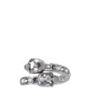 Alexander Mcqueen Skull Motif Ring In Gray