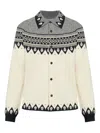 Alexander Mcqueen Skull-motif Wool Cardigan In Multi