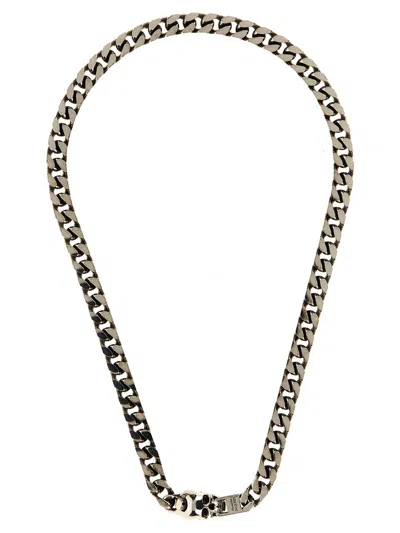 Alexander Mcqueen Skull Necklace In Silver