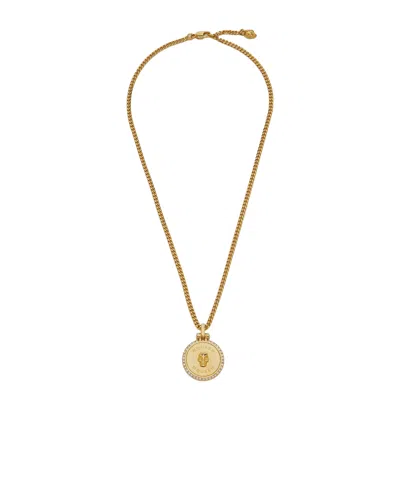 Alexander Mcqueen Skull Necklace In Yellow