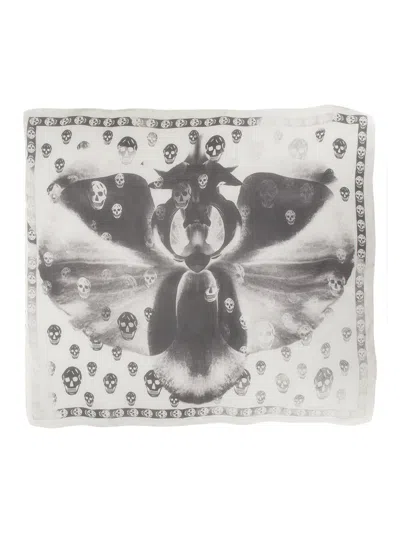 ALEXANDER MCQUEEN SKULL ORCHID SCARF