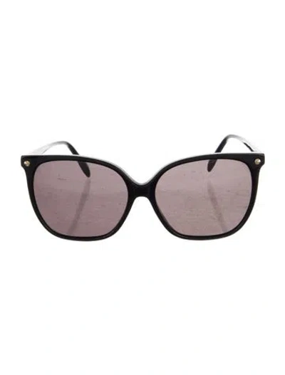 Pre-owned Alexander Mcqueen Skull Oversize Sunglasses In Black