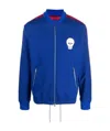 Alexander Mcqueen Skull Embroidered Sweatshirt In Blue
