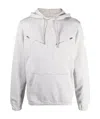 Alexander Mcqueen Skull-patch Zip-detail Hoodie In Gray
