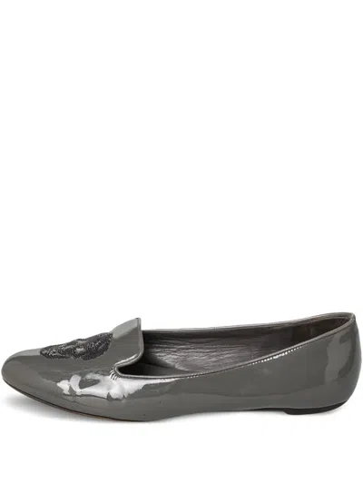Pre-owned Alexander Mcqueen Skull Patent-finish Loafers