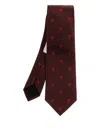 Alexander Mcqueen Skull-pattern Dotted Tie In Red