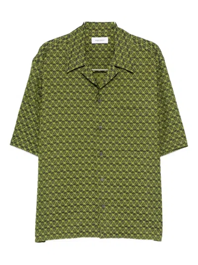 Alexander Mcqueen Skull-pattern Hawaiian Shirt In Green