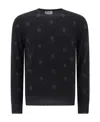 Alexander Mcqueen Skull-print Wool Jumper In Black