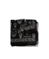 Alexander Mcqueen Skull Pattern Silk Scarf In Black