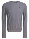 Alexander Mcqueen Timeless Crewneck Sweater With Ribbed Details In Gray