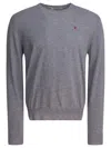Alexander Mcqueen Timeless Crewneck Sweater With Ribbed Details In Gray