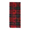 Alexander Mcqueen Skull Pattern Wool Scarf With Finish And Generous Dimensions In Red