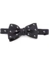 Alexander Mcqueen Skull Patterned Bow Tie In Black