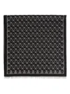 Alexander Mcqueen Skull-patterned Fringed Scarf In Black