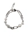 Alexander Mcqueen Skull And Pearl Bracelet