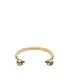 Alexander Mcqueen Skull Cuff Bracelet In Yellow