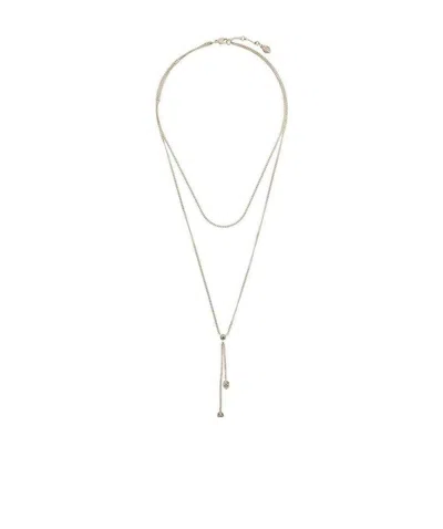 Alexander Mcqueen Skull Pendant Necklace In White