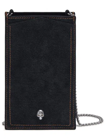 Alexander Mcqueen Skull Phone Case In Blue