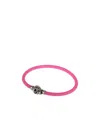 Alexander Mcqueen Skull-plaque Bracelet In Pink