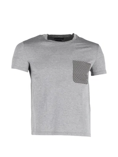 Pre-owned Alexander Mcqueen Skull Pocket T-shirt In Gray