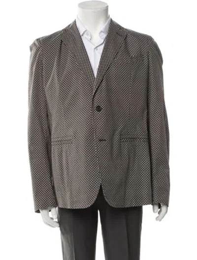 Pre-owned Alexander Mcqueen Skull Polka Dot Print Blazer In Black