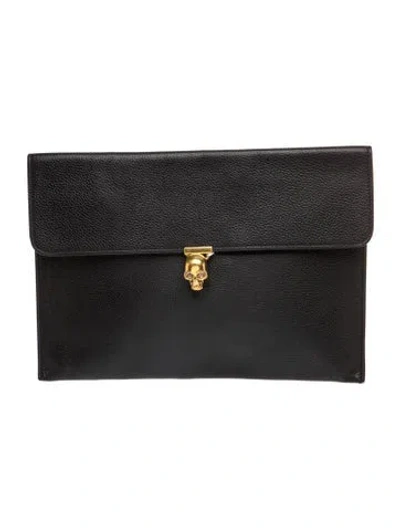 Pre-owned Alexander Mcqueen Skull Portfolio In Black