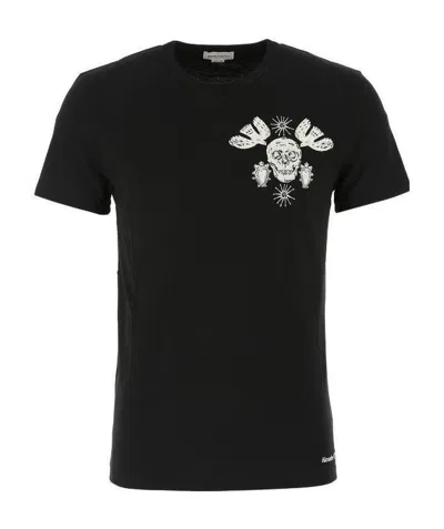 Alexander Mcqueen Skull-print Cotton T-shirt In Black
