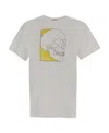 Alexander Mcqueen Men's Skull Print T Shirt In Gray