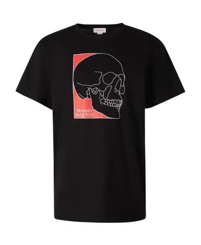 Alexander Mcqueen Skull-print Cotton T-shirt In Black