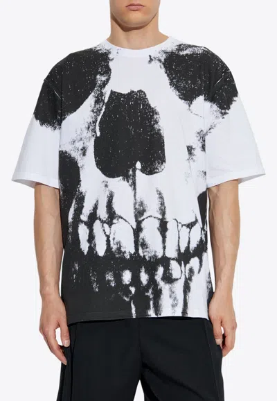 Alexander Mcqueen Skull Crew Neck T-shirt In Multi