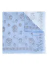 Alexander Mcqueen Skull-print Fringed Scarf In Black