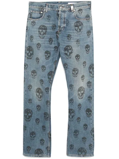 ALEXANDER MCQUEEN SKULL-PRINT JEANS