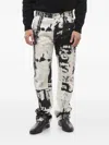 Alexander Mcqueen Skull-print Jeans In Weiss