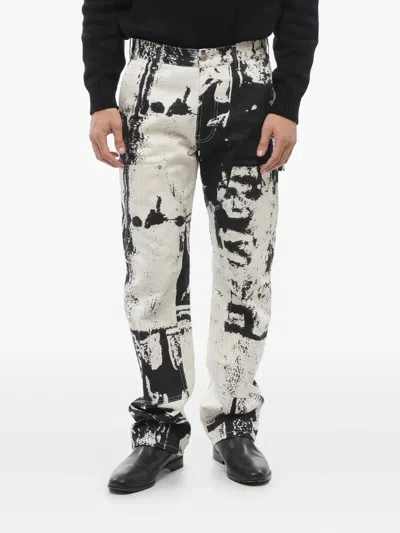 Alexander Mcqueen Skull-print Jeans In White