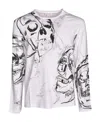 Alexander Mcqueen Skull Print Long-sleeved Top In White