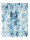 Alexander Mcqueen Frayed Edges Lightweight Fabric Skull Pattern