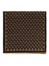 Alexander Mcqueen Skull Print Scarf In Brown