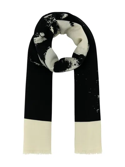 Alexander Mcqueen Skull-print Scarf In Black