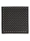 Alexander Mcqueen Skull-patterned Fringed Scarf In Black
