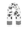 Alexander Mcqueen Women Printed Wool Scarf In Black