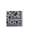 Alexander Mcqueen Ca Skull 104x120 Scarf -  - Blue/black - Wool In Gray