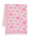 Alexander Mcqueen Alexander Mc Queen Biker Skull Wool Scarf In Rosa