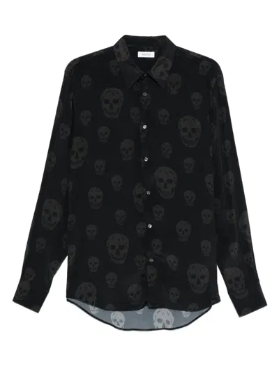Alexander Mcqueen Skull-print Shirt In Blue