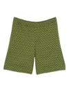 Alexander Mcqueen Skull-print Shorts In Green
