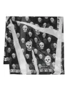Alexander Mcqueen Skull-print Silk Scarf In Black