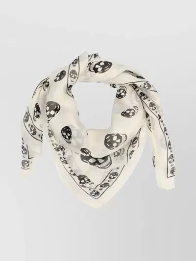 ALEXANDER MCQUEEN SKULL PRINT SILK SCARF