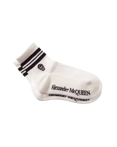 Alexander Mcqueen Skull Print Socks In Green