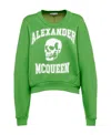 Alexander Mcqueen Mcqueen Women 'varsity Skull' Sweatshirt In Green